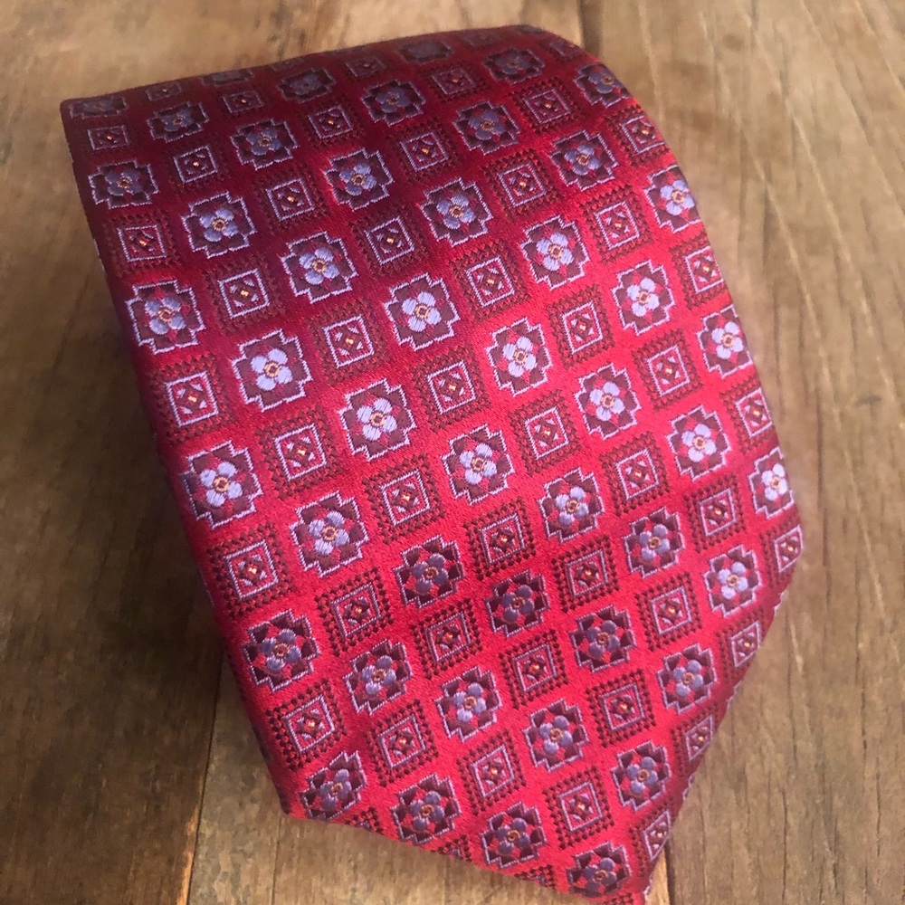 Canali Red Tie - Made in Italy - Banker Look!